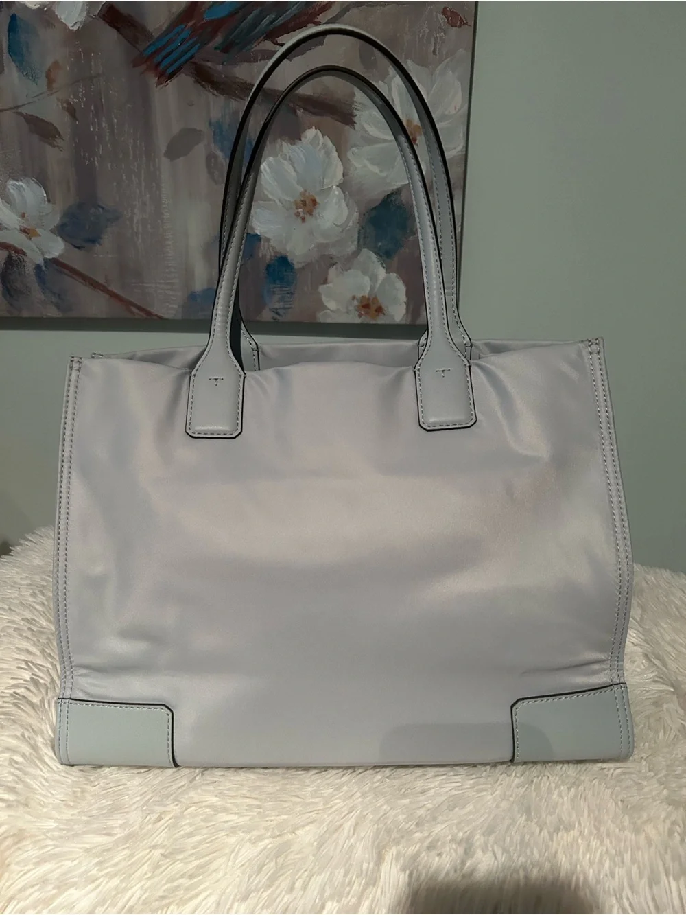 Tory Burch Small Light Blue Ella Tote